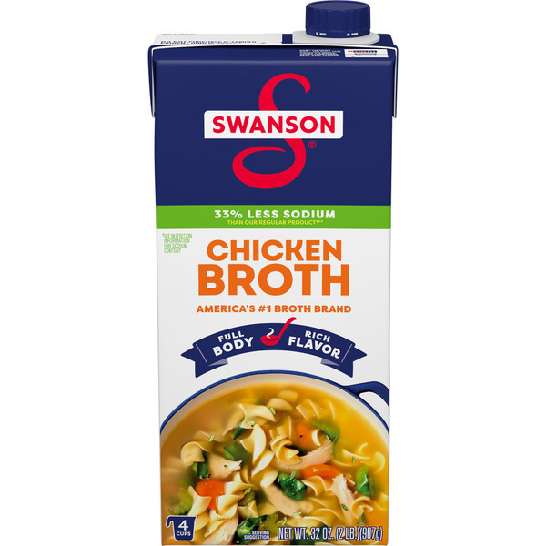 Swanson's Natural Goodness 33% Less Sodium Chicken Broth (1 lb)