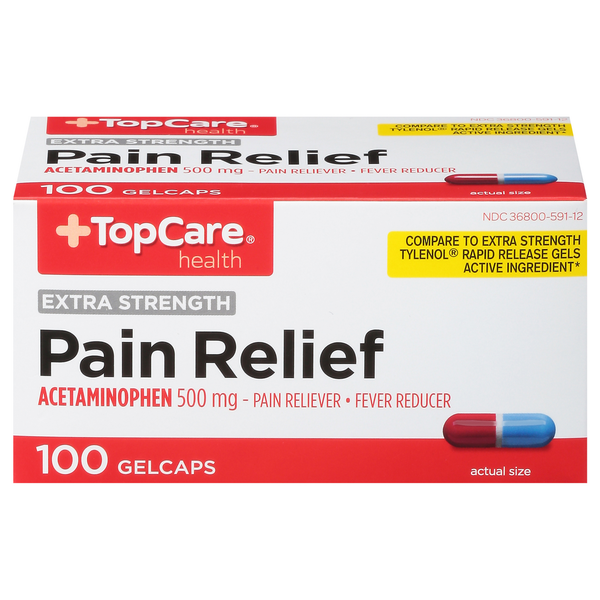 TopCare Pain Relief, Extra Strength, 500 mg, Gelcaps (0 ct)