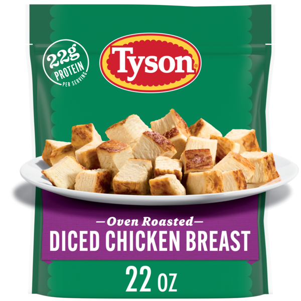 Tyson Tyson Frozen Oven Roasted Diced Chicken Breast, 22 oz (36 oz)