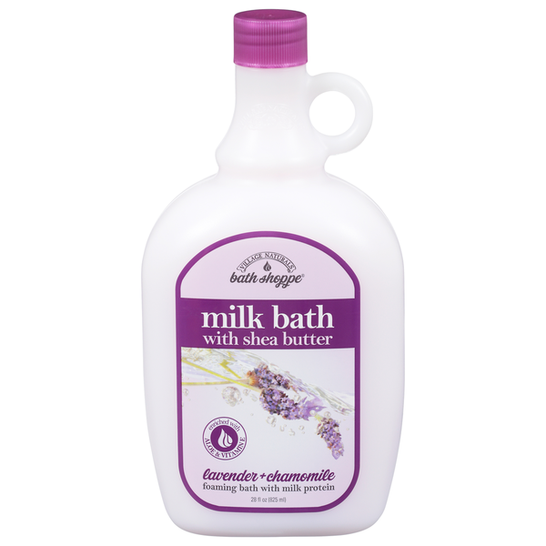 Village Naturals Bath Shoppe Milk Bath, with Shea Butter, Lavender + Chamomile (28 fl oz)