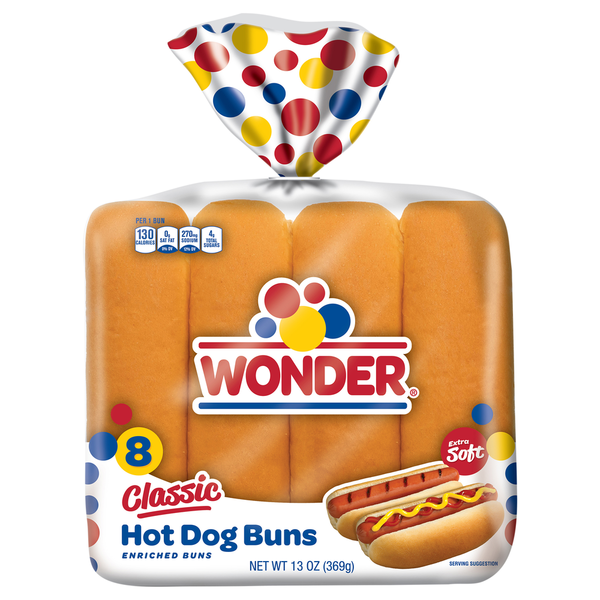 Wonder Bread Classic Hot Dog Buns (14 oz)