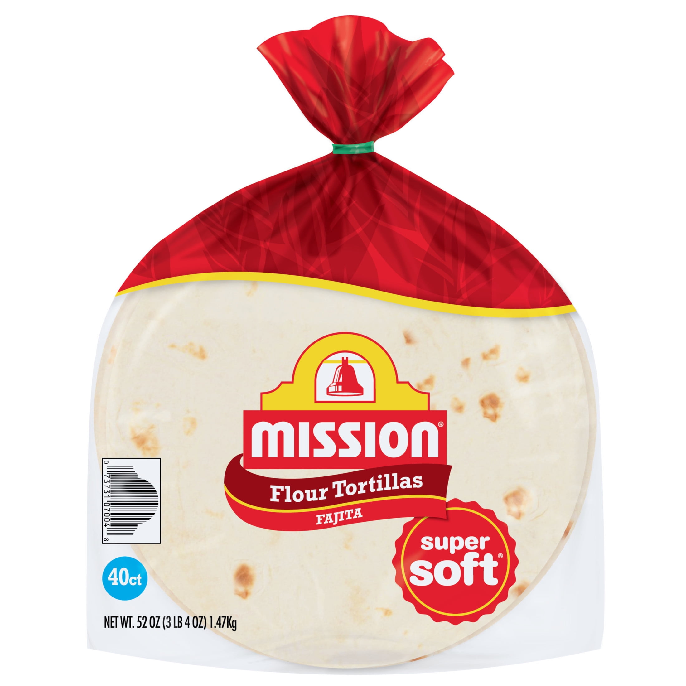 Mission Super Soft Flour Tortillas, Fajita Size, 40 Count