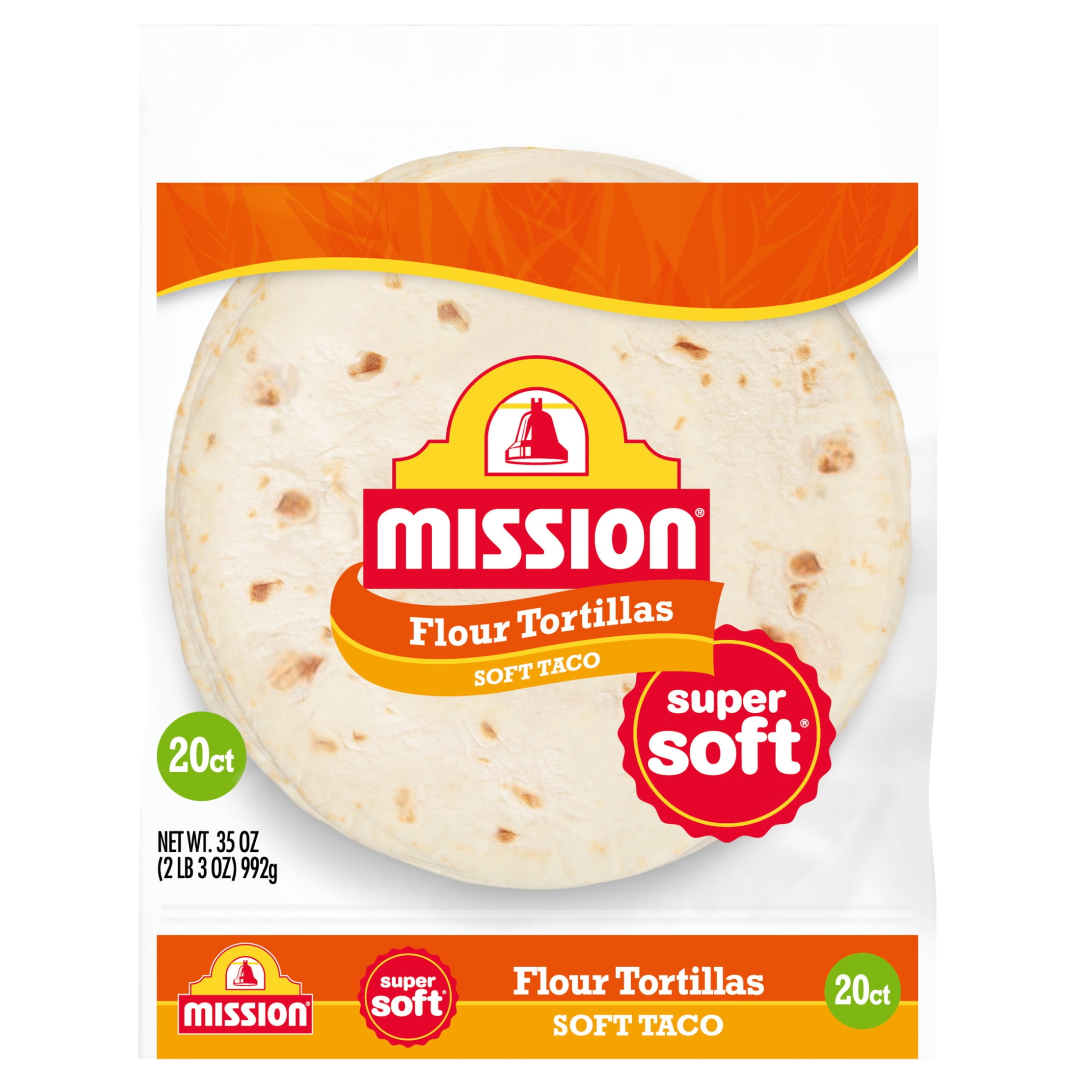 Mission Super Soft Flour Tortillas, Soft Taco Size, 20 Count