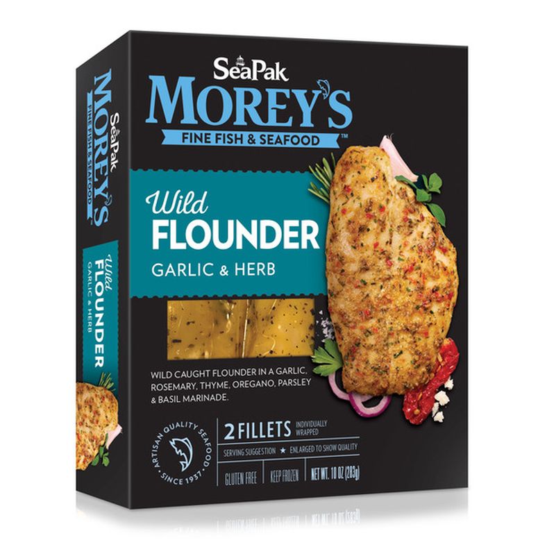 Morey's Wild Flounder Garlic & Herb, Frozen