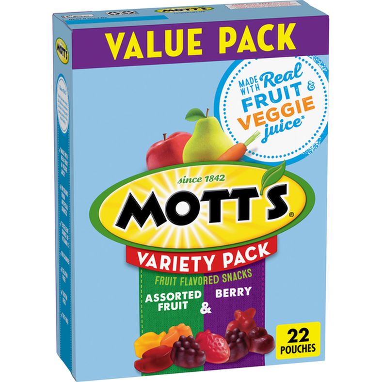 Mott’s Gluten Free Berry and Assorted Fruit Flavored Snacks Value Pack