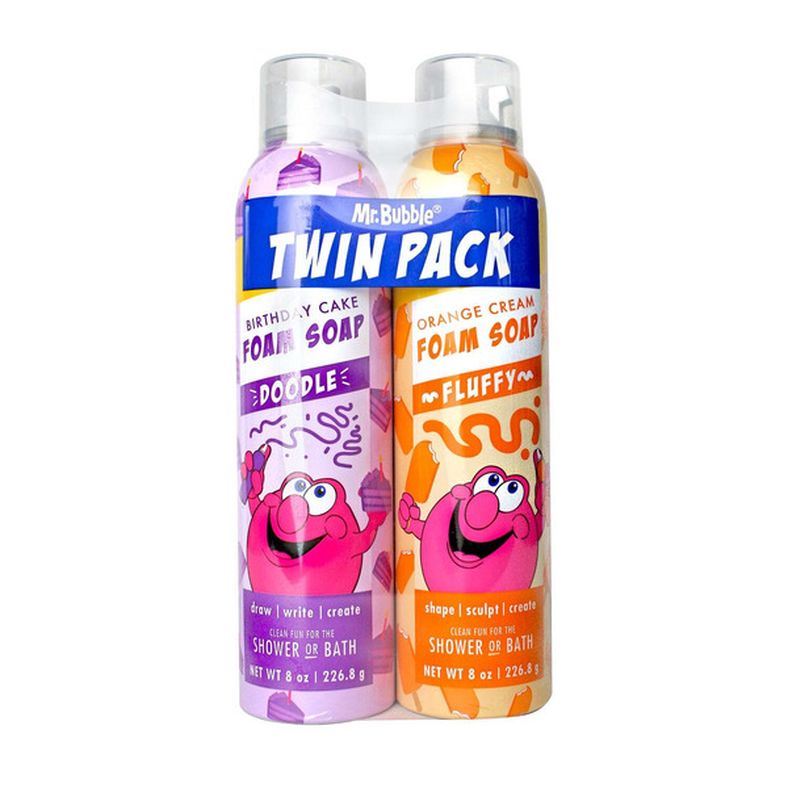 Mr. Bubble Foam Soap Twin Pack, Rotating Colors and Scents