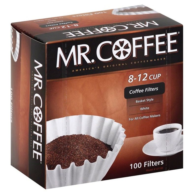 Mr. Coffee Coffee Filters, White, 8-12 Cup