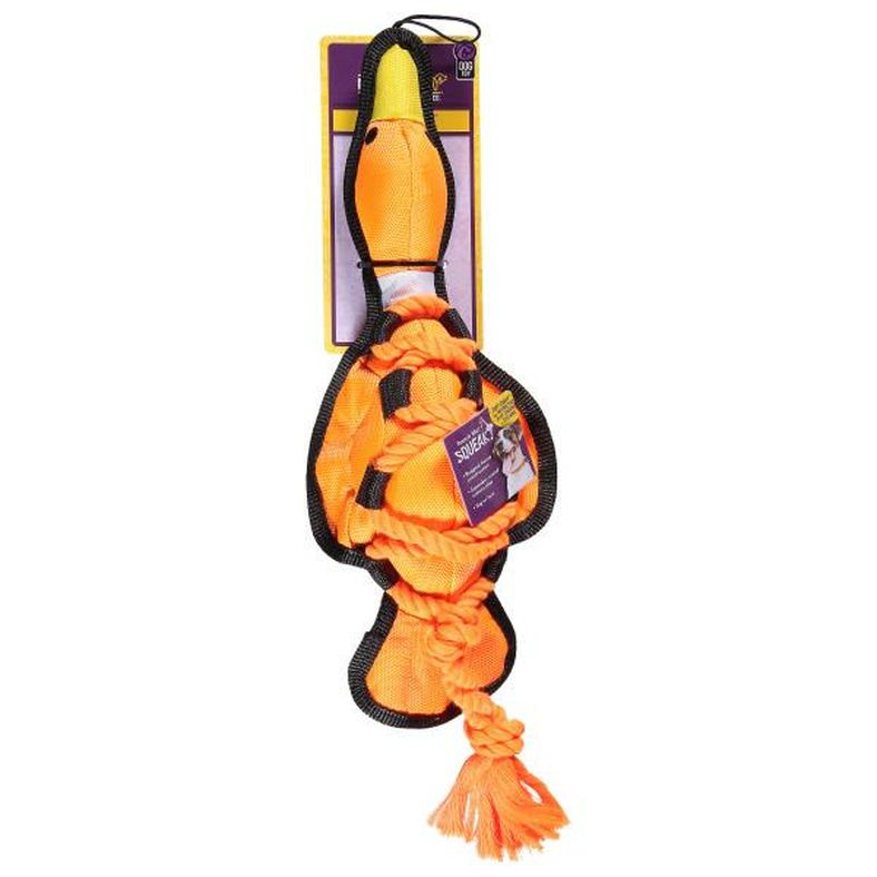 Multipet International Dog Toy, Cross-Ropes Duck