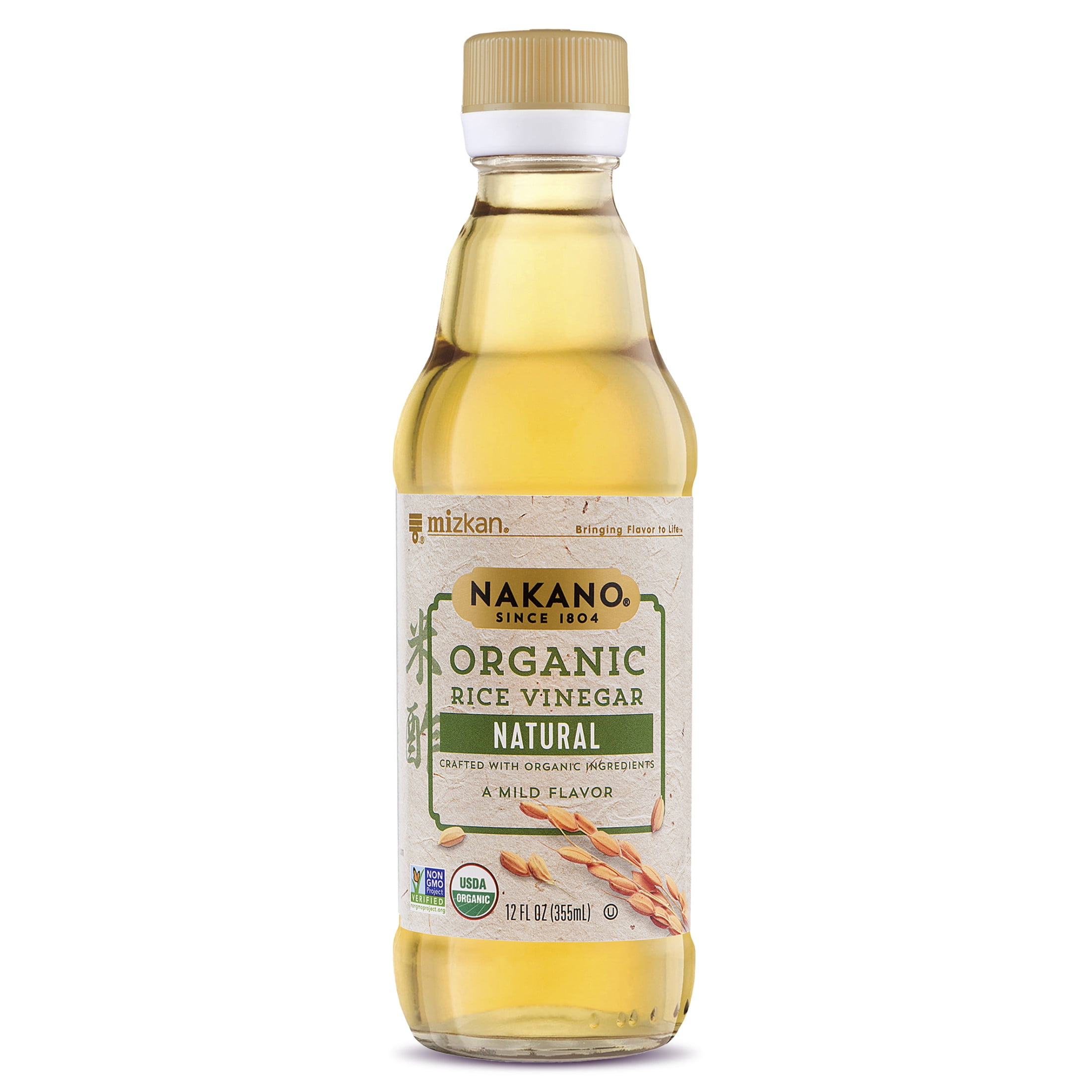 Nakano Natural Organic Rice Vinegar, Vinegar for Stir Fry Sauce, Salad Vinaigrette and Marinade, 12 FL OZ