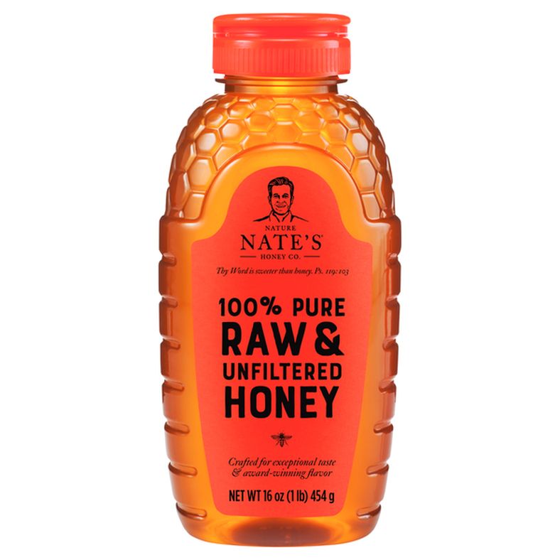 Nature Nate's Honey, Raw & Unfiltered, 100% Pure