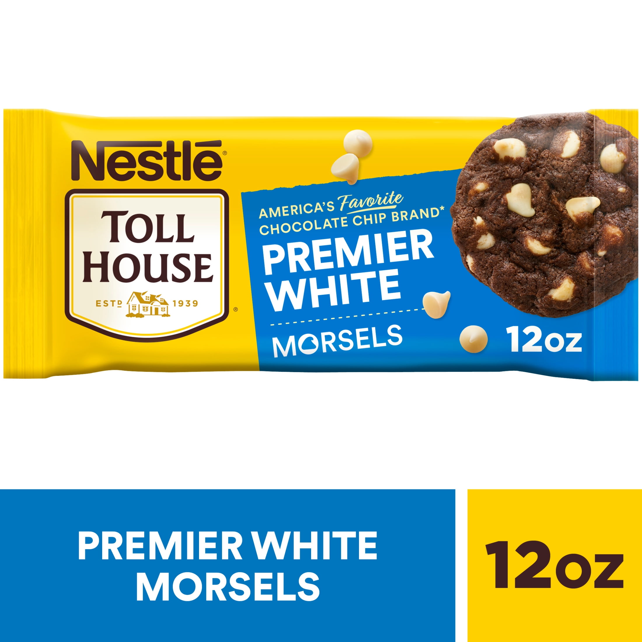 Nestle Toll House Premier White Regular Baking Chips for Valentine's Day Baking, 12 oz Bag