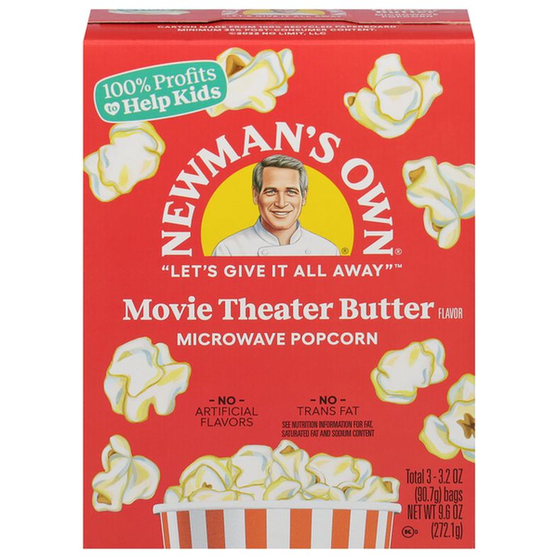 Newman's Own Microwave Popcorn, Movie Theater Butter Flavor