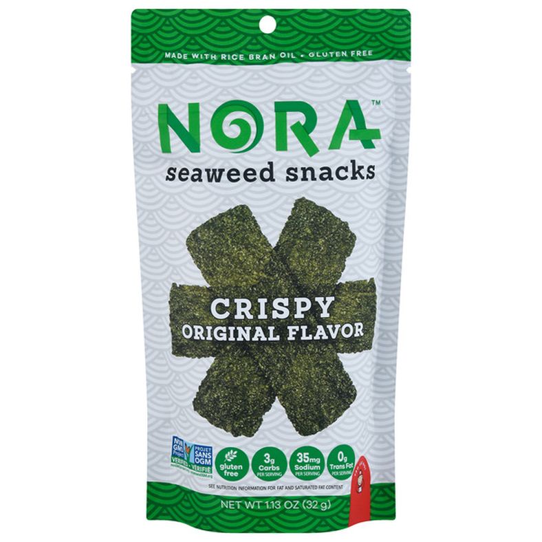 Nora Snacks Seaweed Snacks, Original Flavor, Crispy