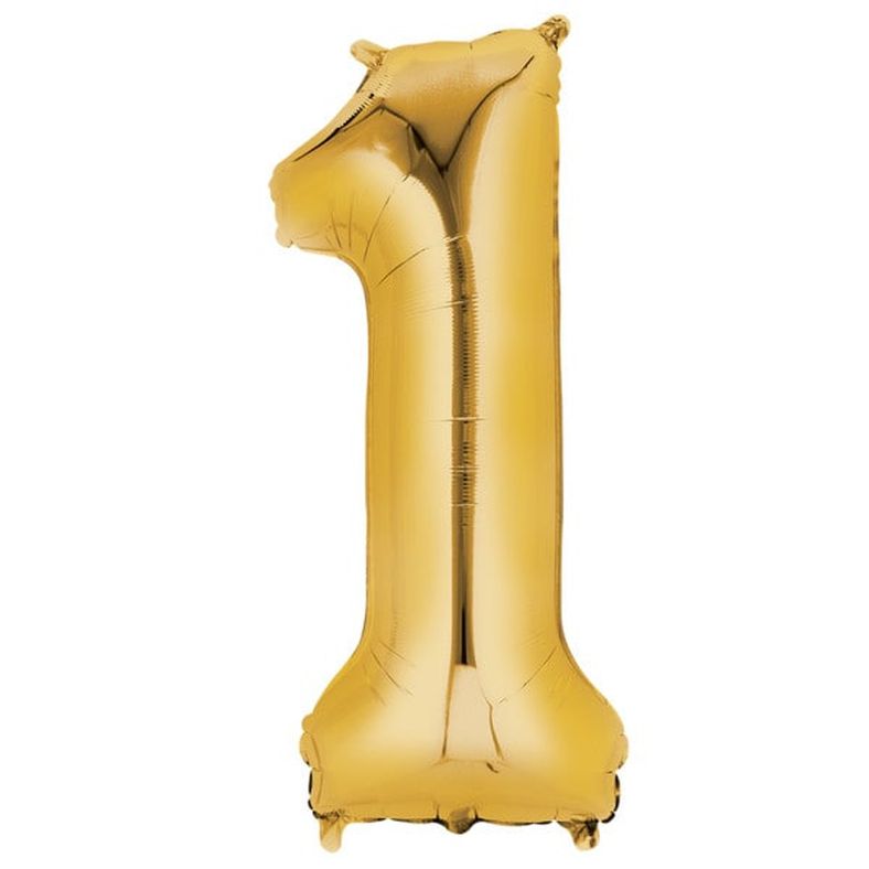 Number 1 Gold Balloon