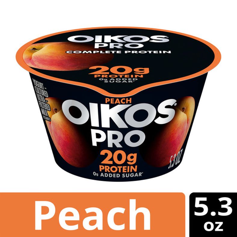 Oikos Pro Peach Yogurt-Cultured Ultra-Filtered Milk