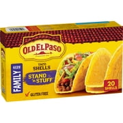 Old El Paso Stand 'N Stuff Taco Shells, Gluten Free, Meal Prep, Family Size, 20 Count, 9.4 oz