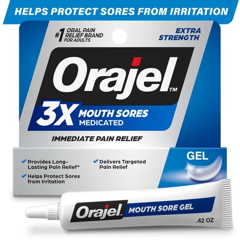 Orajel 3X Medicated For All Mouth Sores Gel
