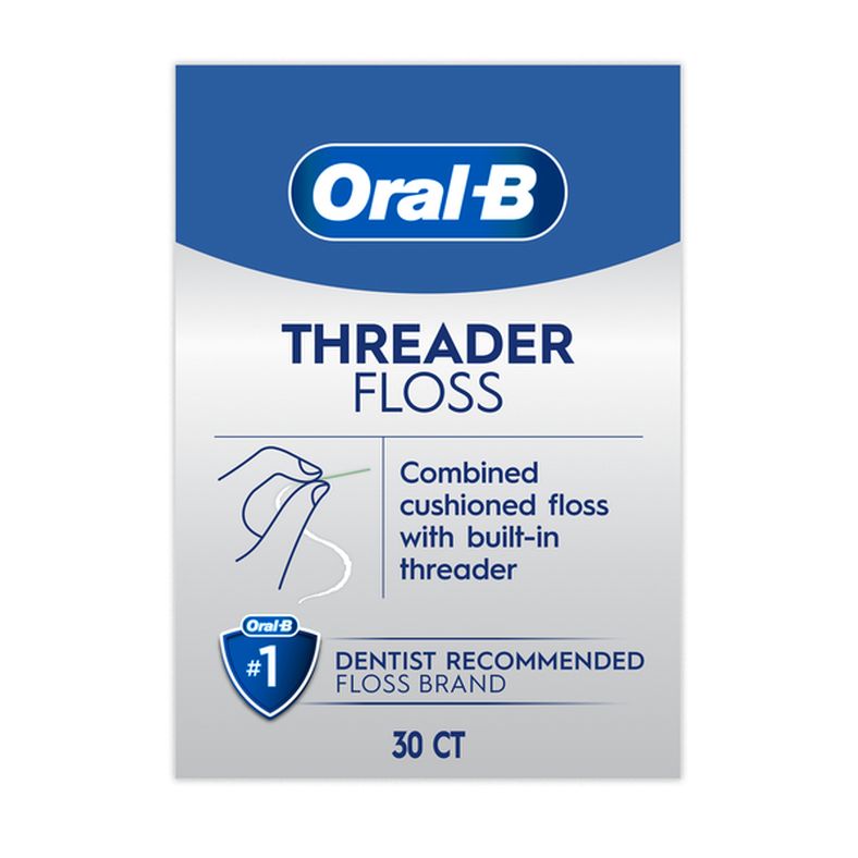Oral-B Original Glide Pro-Health Threader Dental Floss for Bridges, Braces and Implants