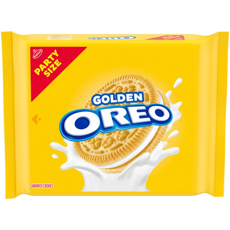 Oreo Golden Sandwich Cookies, Party Size 24 oz