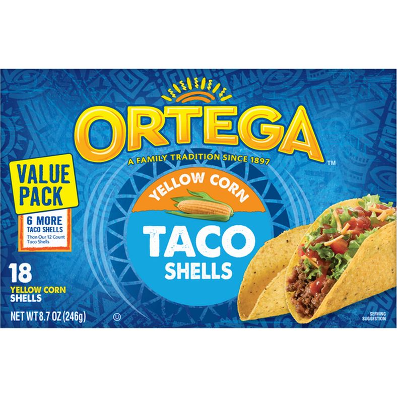 Ortega Taco Shells, Yellow Corn, Value Pack