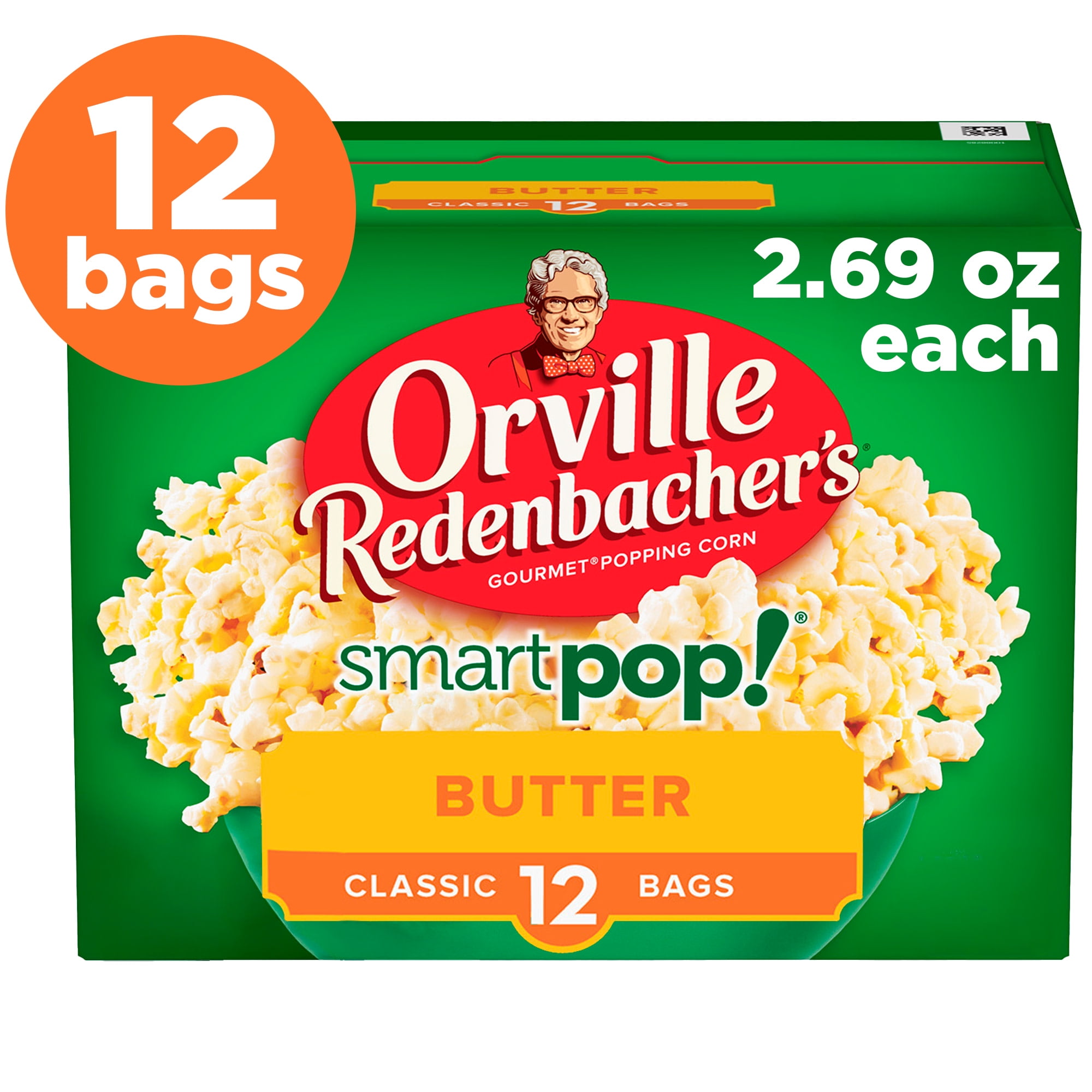 Orville Redenbachers Microwave Popcorn SmartPop! Value Size, Butter Flavor, 2.69 oz., 12-Count