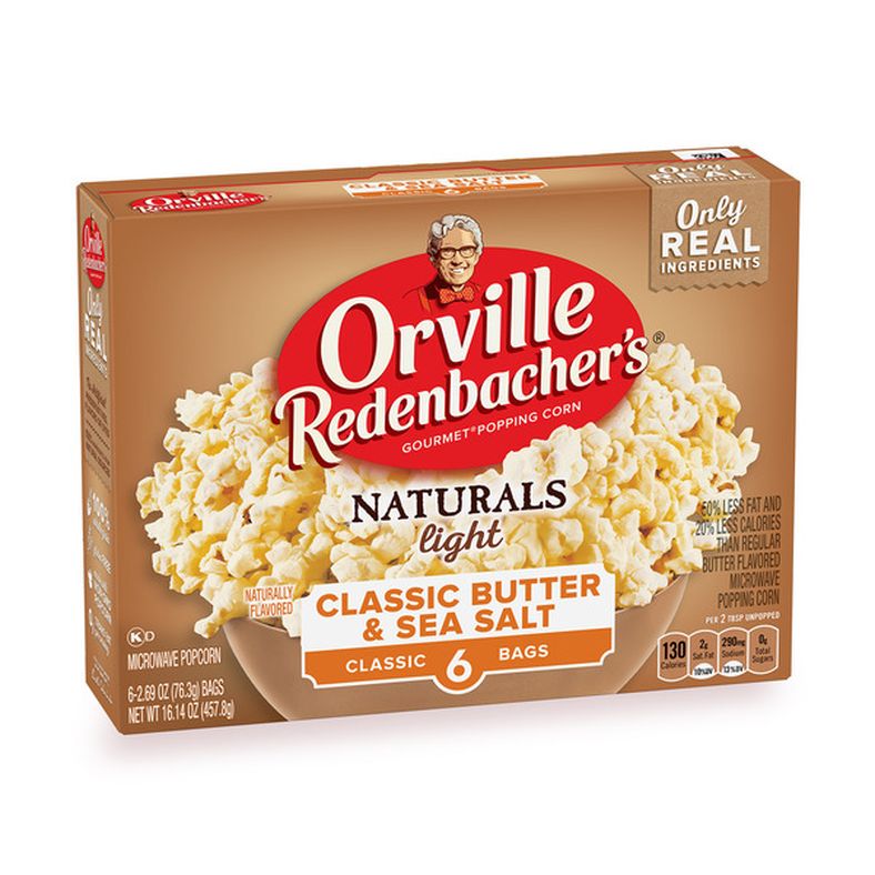 Orville Redenbacher's Naturals Light Classic Butter and Sea Salt Microwave Popcorn, Microwave Popcorn