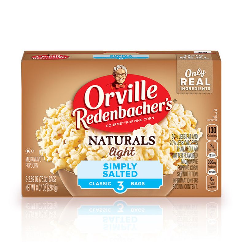 Orville Redenbacher's Naturals Light Simply Salted Microwave Popcorn, Microwave Popcorn