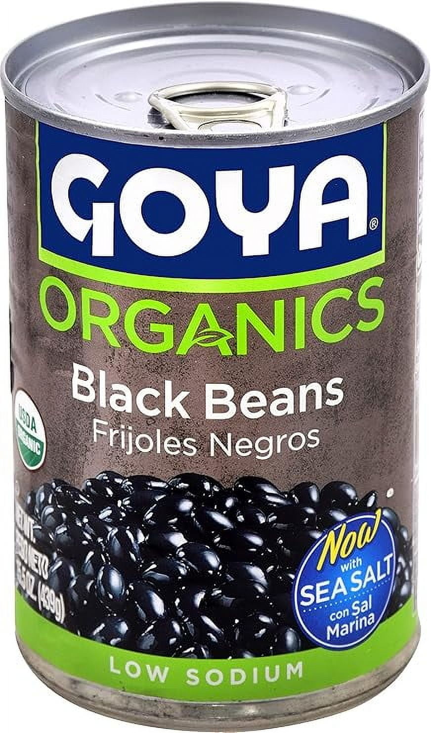 Pack of 1 Goya, Beans Black Organic, 15.5 Ounce