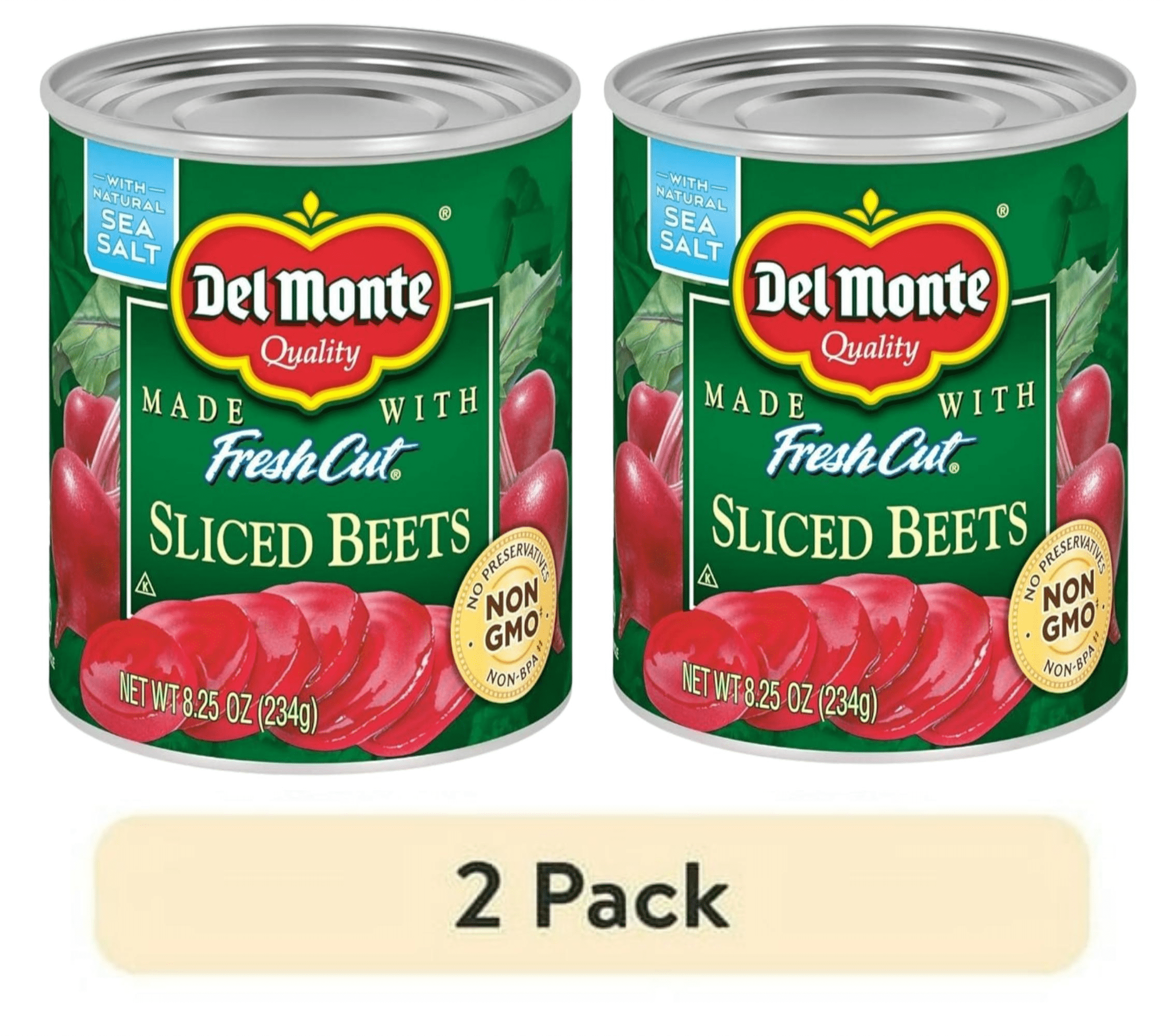 (Pack of 2) Del Monte Fresh Cut Sliced Beets Vegetables Canned , 8.25 oz.