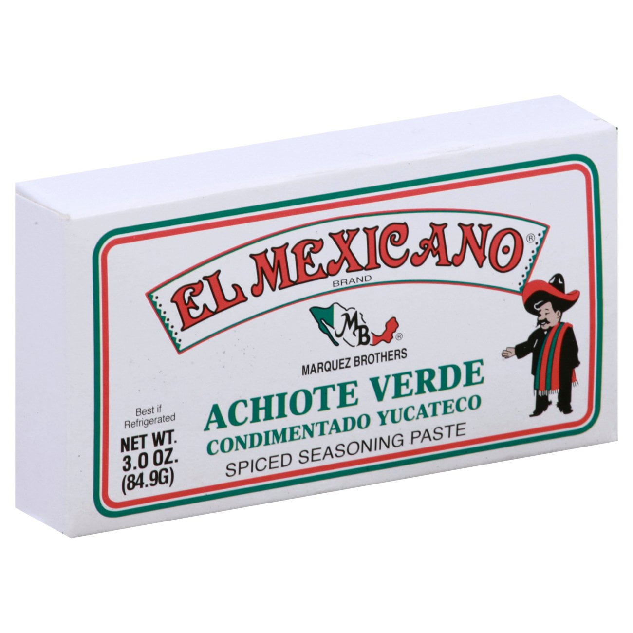 Pack of 4 El Mexicano Achiote Verde Spiced Seasoning Paste - 3 oz - Package may vary