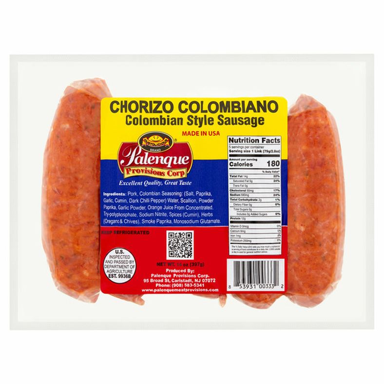 Palenque Provisions Corp Colombian Style Sausage