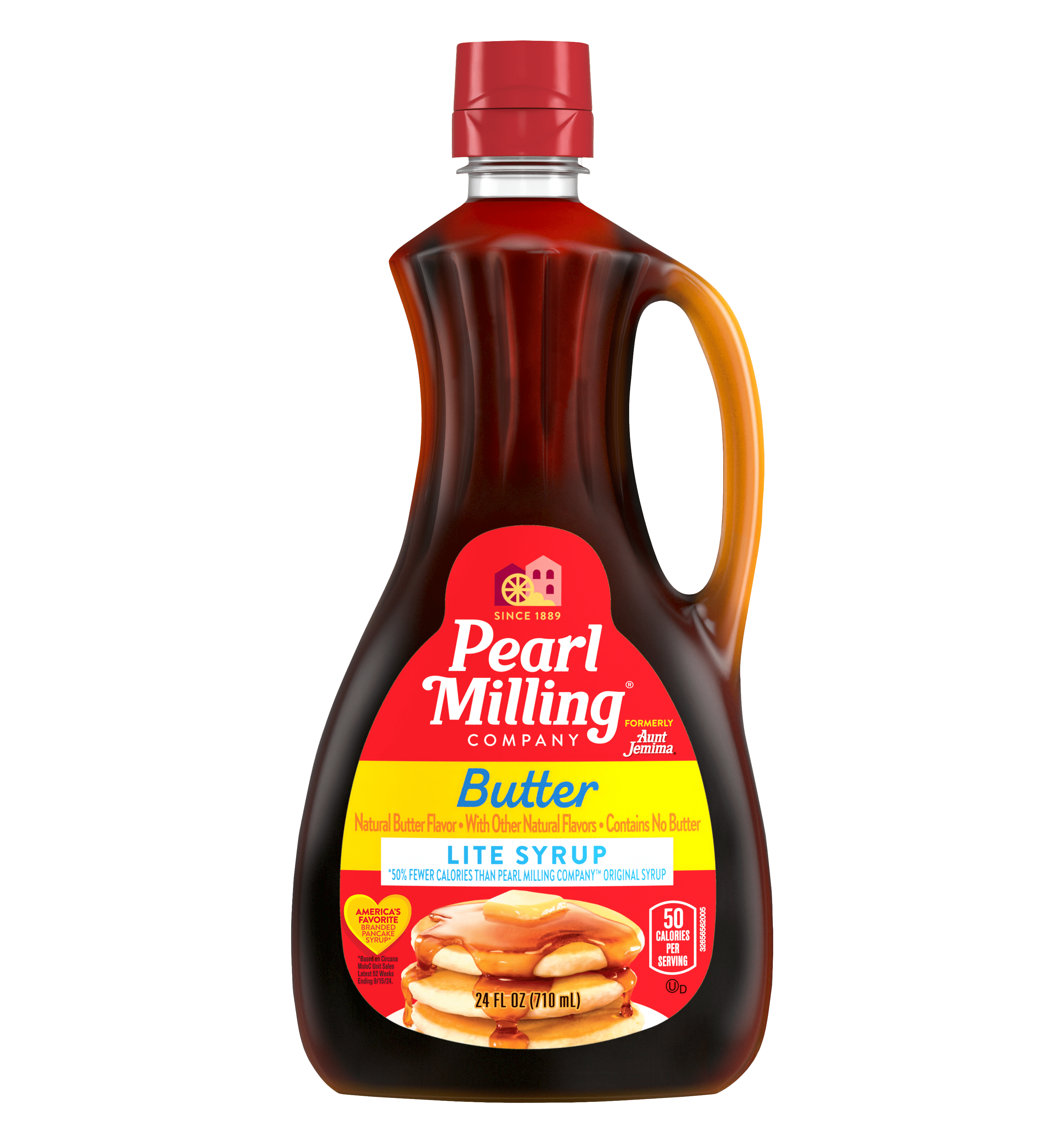 Pearl Milling Company Butter Light Syrup Dispenser, 24oz, Single Bottle, 24 Servings Per Container
