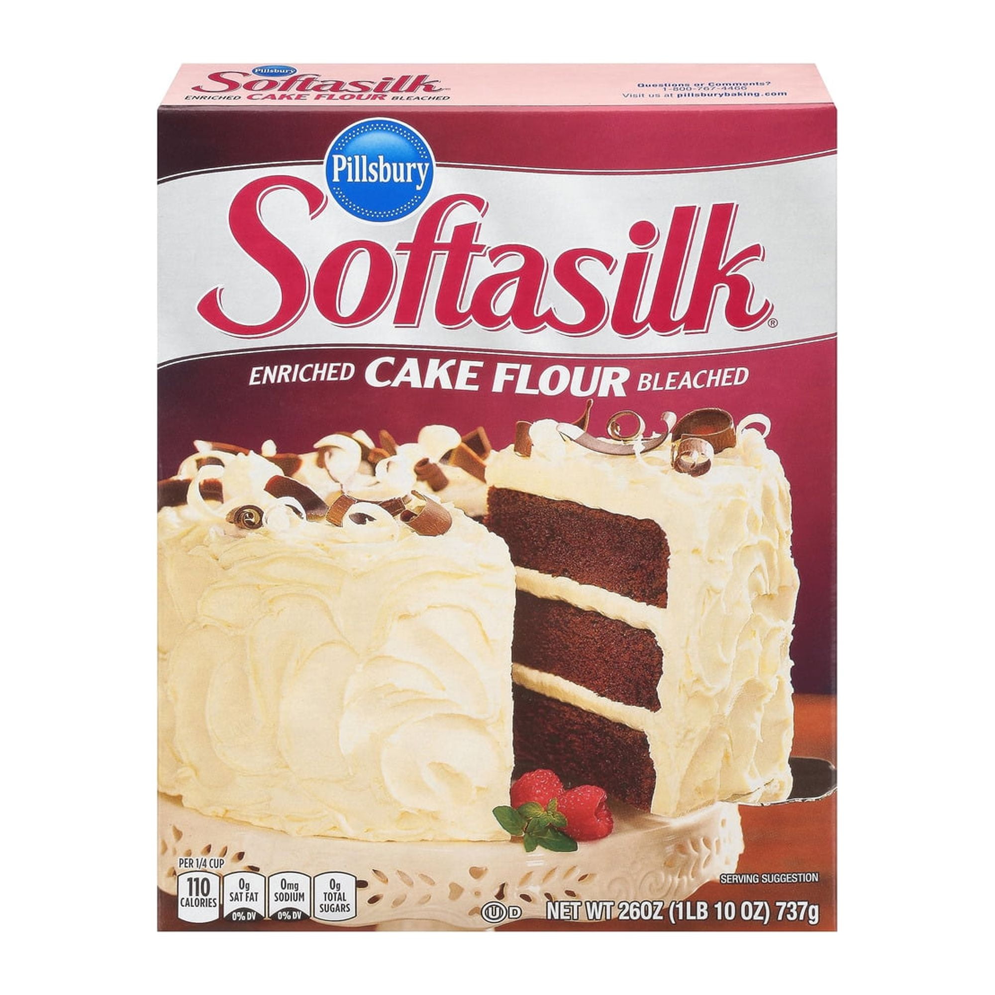 Pillsbury, Softasilk Bleached Enriched Cake Flour, 26 Ounce (Pack of 3)