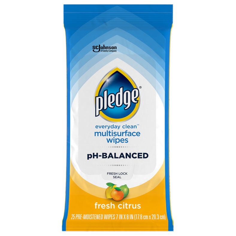 Pledge Everyday Clean™ Multisurface Wipes, Fresh Citrus Scent