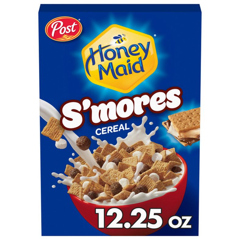 Post Honeymaid S'mores Breakfast Cereal, Sweetened Corn and Wheat Cereal