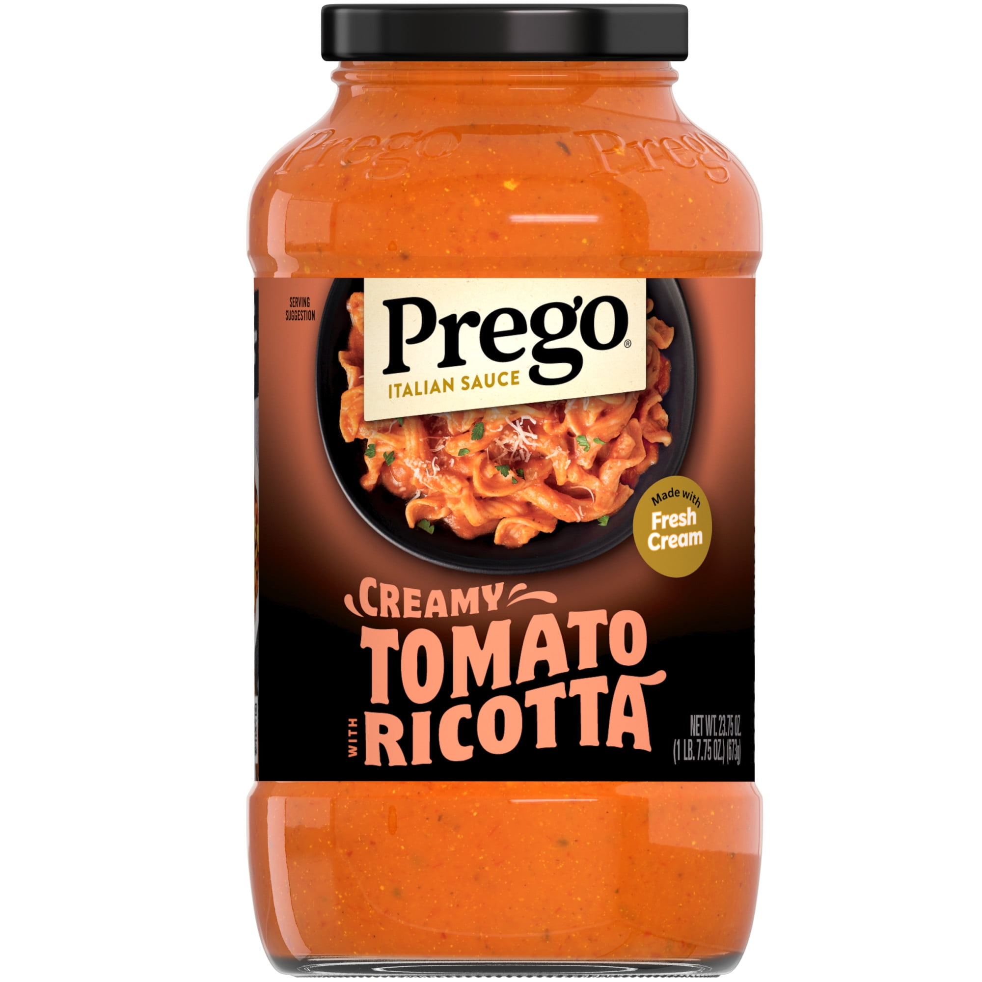 Prego Creamy Tomato Pasta Sauce with Ricotta Cheese, 23.75 oz Jar