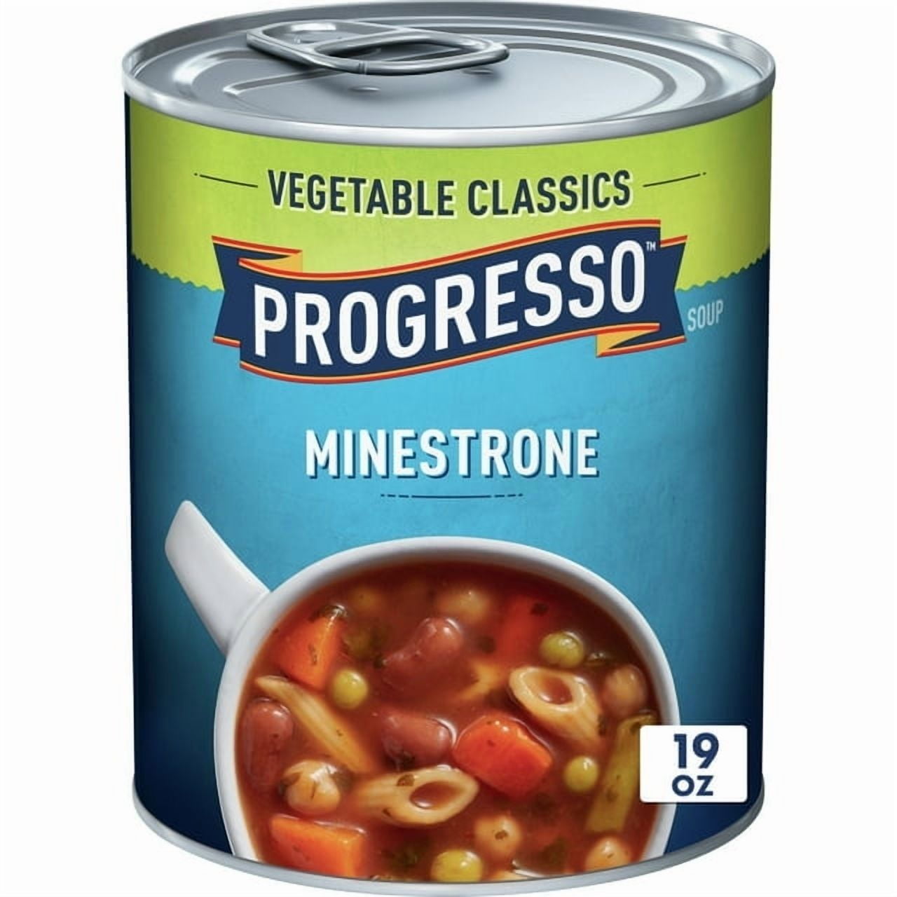 Progresso Minestrone Soup, Vegetable Classics Canned Soup 19 oz (Pack of 7)