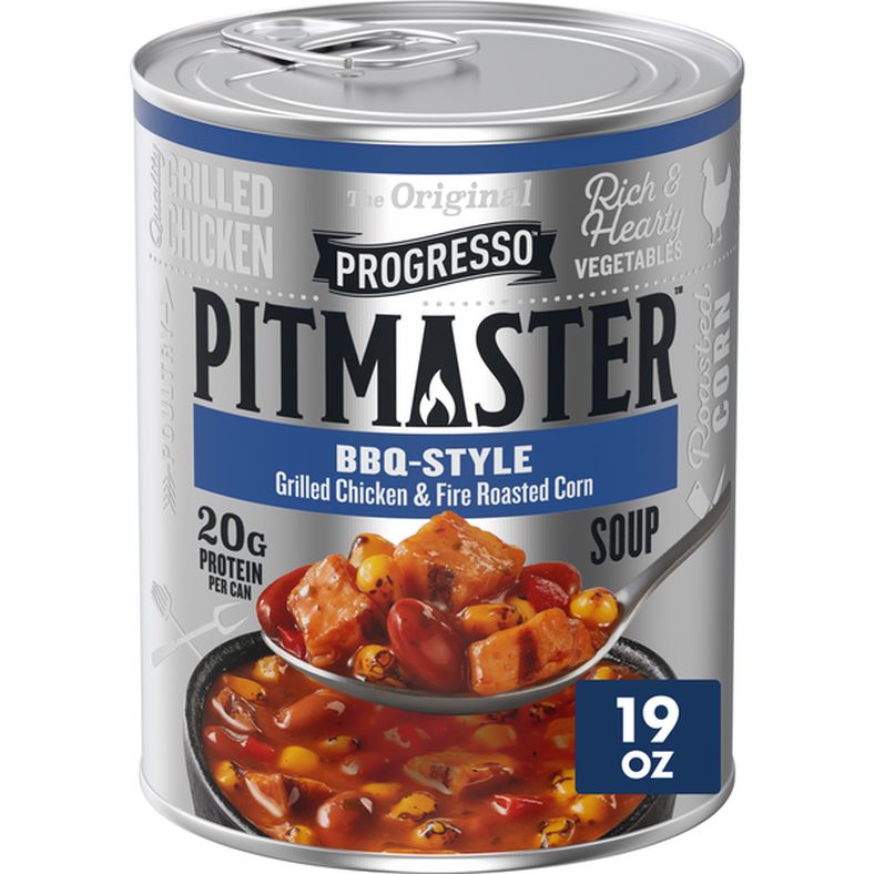 Progresso Pitmaster BBQ Style Grilled Chicken and Fire Roasted Corn Canned Soup
