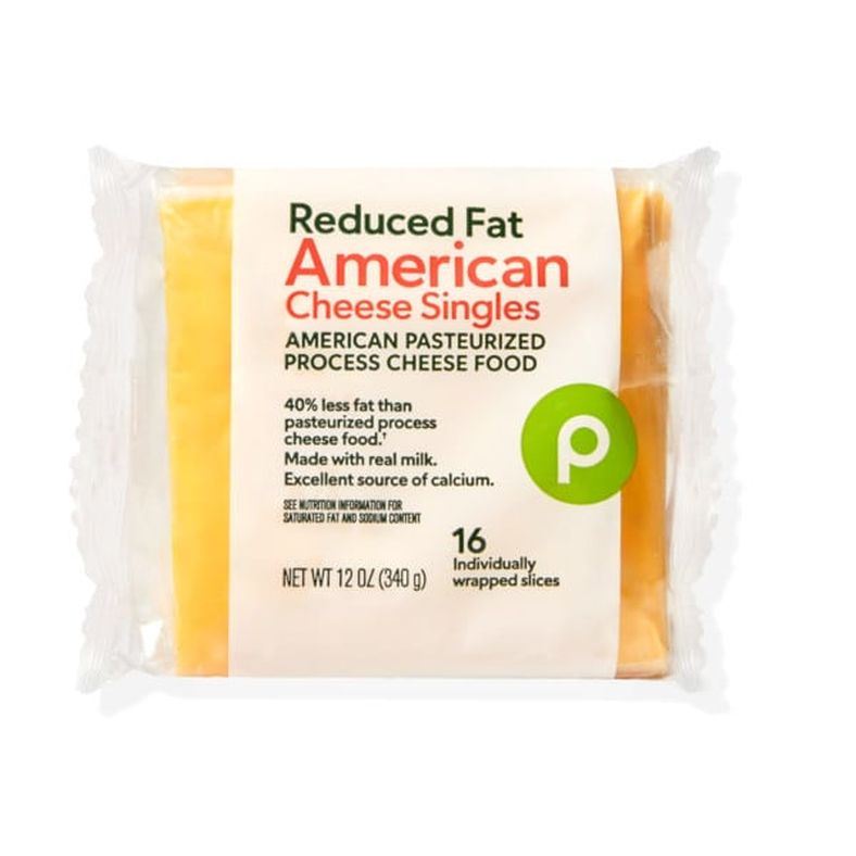 Publix Cheese Singles, Reduced Fat, American