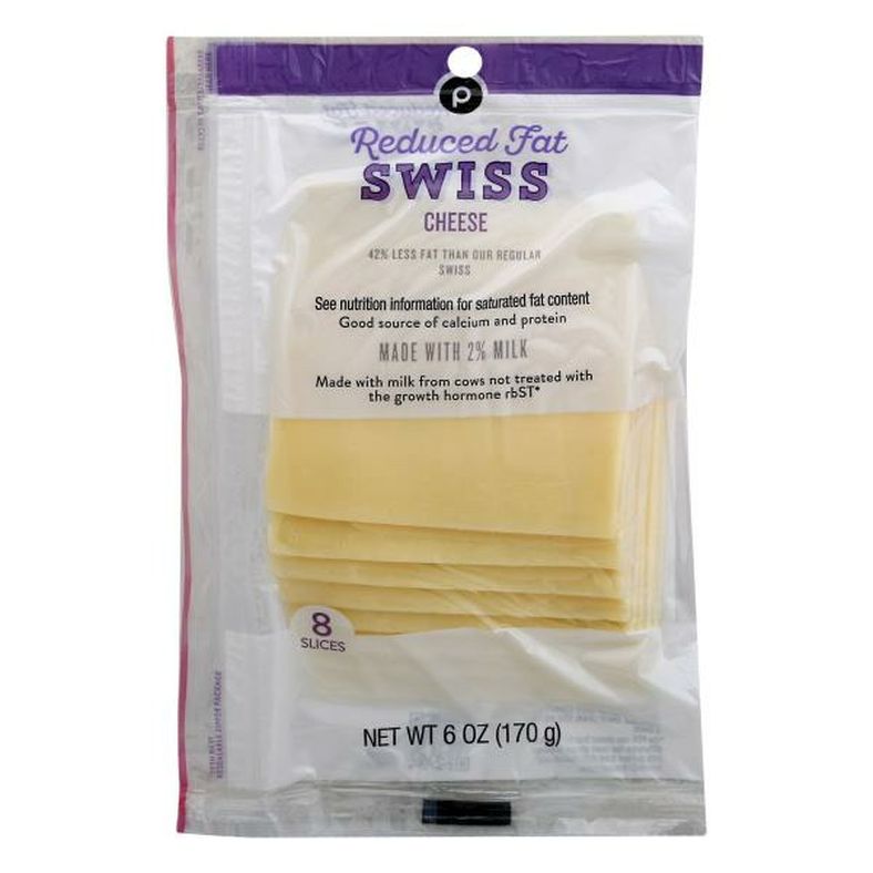 Publix Cheese Slices, Reduced Fat, Swiss