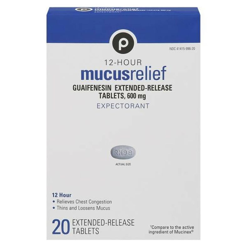 Publix Mucus Relief, 600 mg, 12-Hour, Tablets