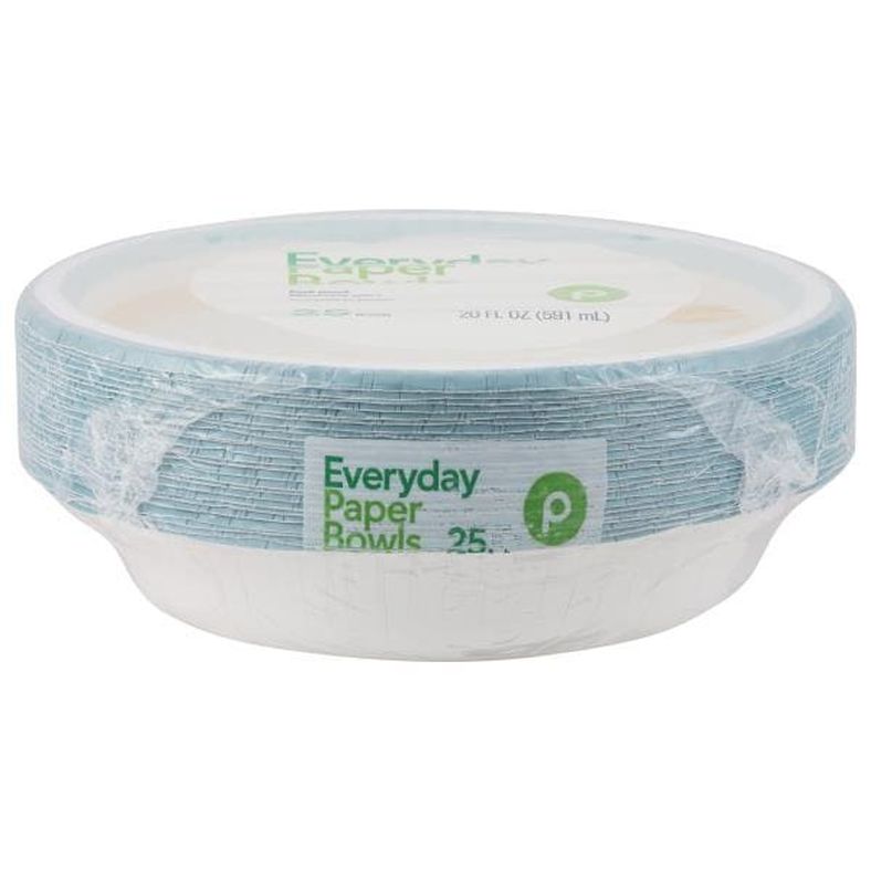 Publix Paper Bowls, Decorated, 20 oz