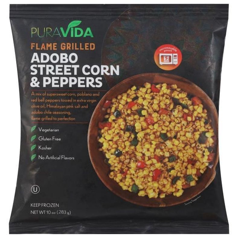 PuraVida Adobo Street Corn & Peppers, Flame Grilled