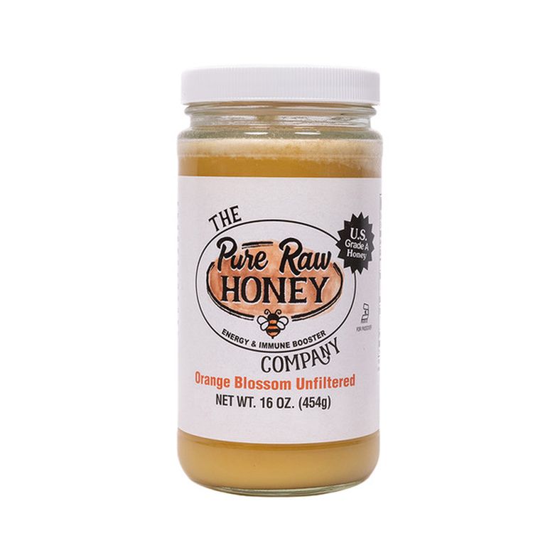Pure Raw Honey Orange Blossom Unfiltered