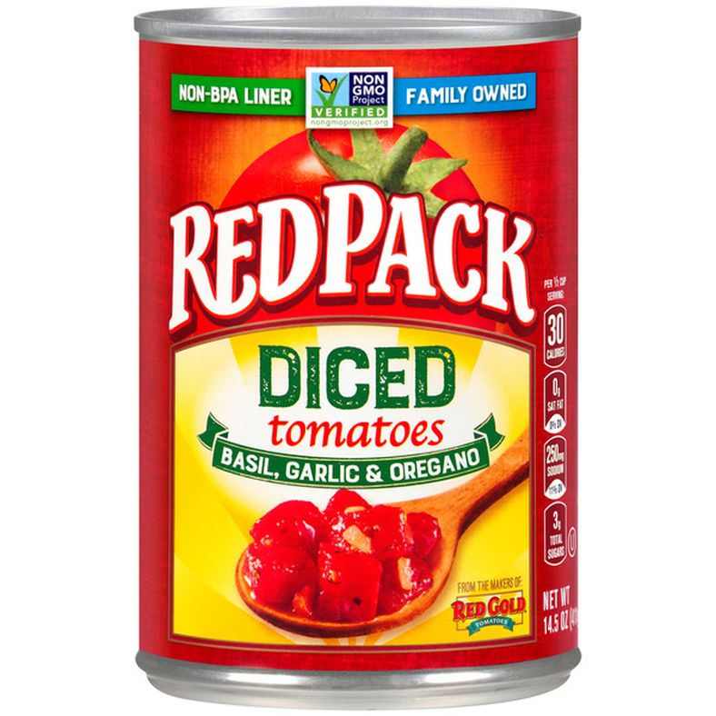 Redpack Diced Tomatoes with Basil, Garlic & Oregano