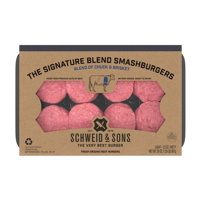 Schweid & Sons The Signature Blend Chuck Brisket Smashburgers