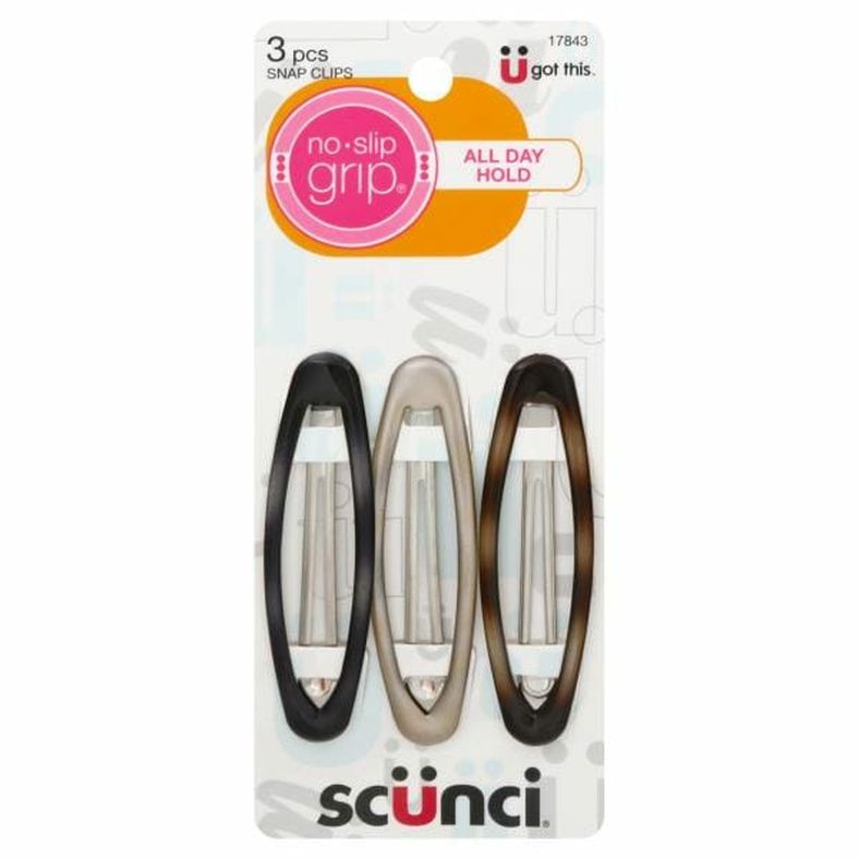 scünci Snap Clips, No Slip Grip