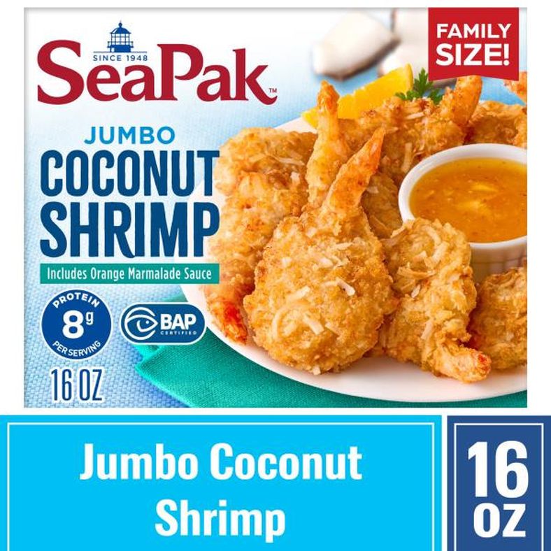 SeaPak Jumbo Coconut Shrimp with Orange Marmalade Sauce, Frozen