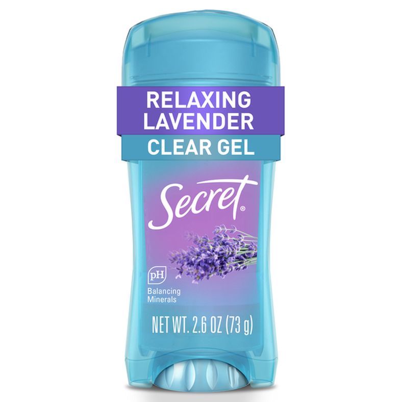 Secret Fresh Clear Gel Antiperspirant and Deodorant, Relaxing Refreshing Lavender