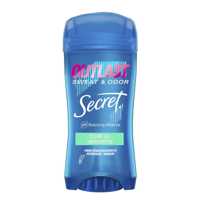 Secret Outlast Clear Gel Antiperspirant Deodorant for Women, Unscented